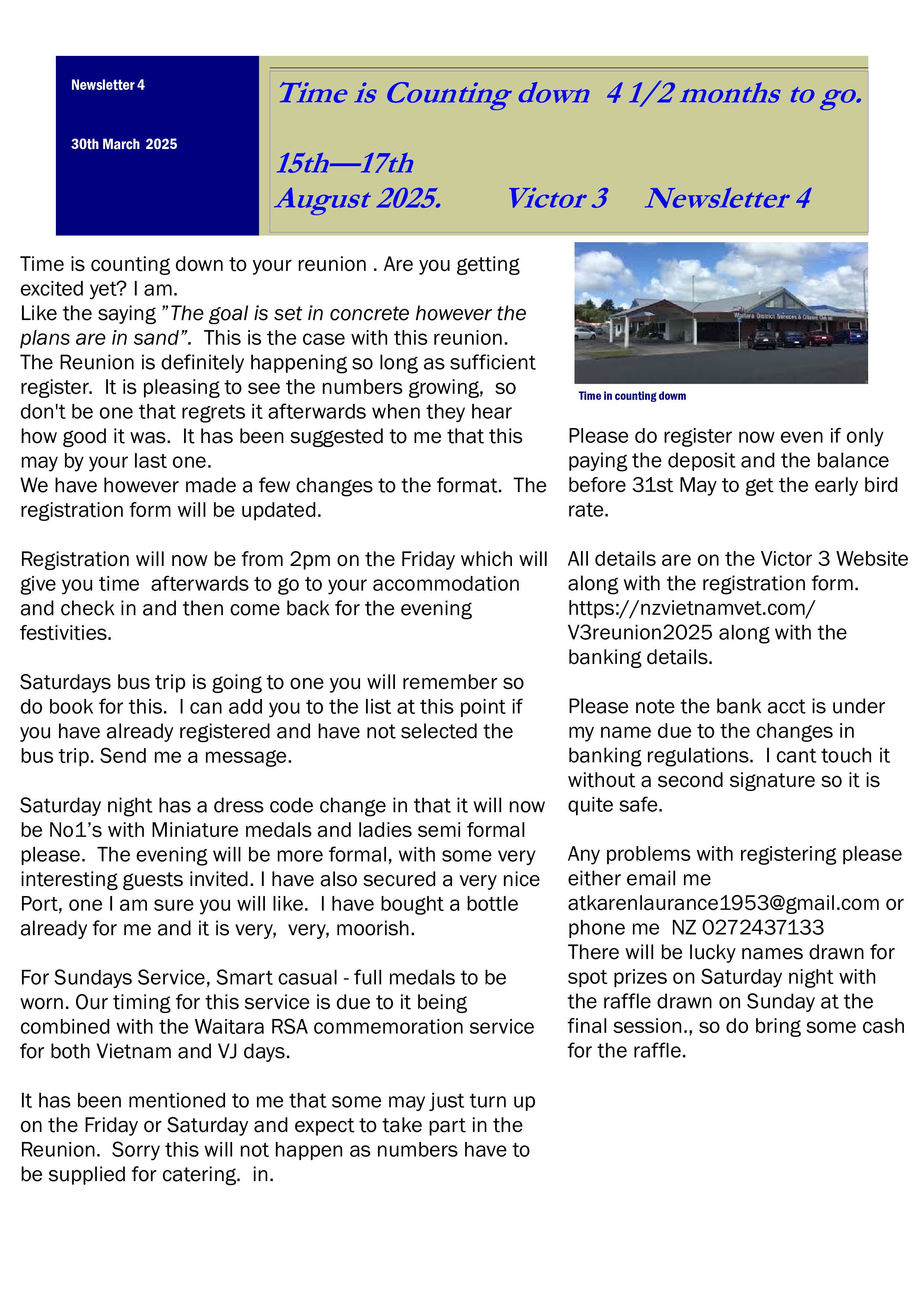 V3 2025 Reunion newsletter no. 3