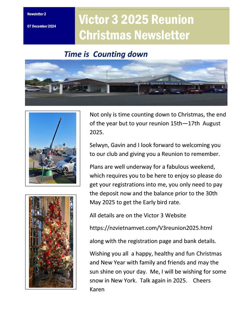 V3 2025 Reunion newsletter no. 2